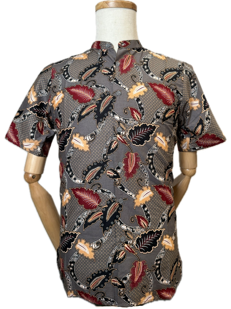 Ash Dusk Mandarin Collar Batik