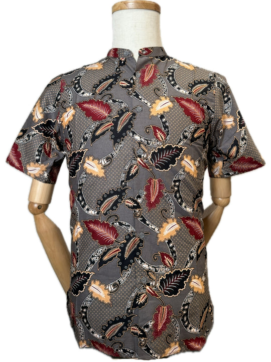 Ash Dusk Mandarin Collar Batik