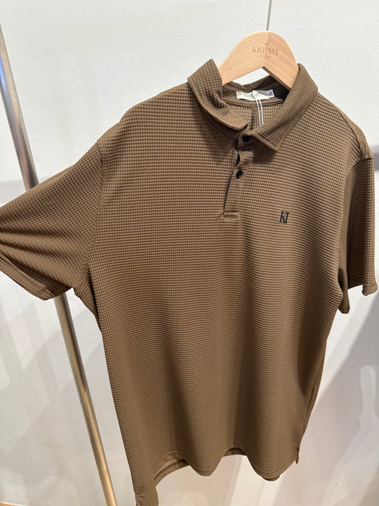 Textured Plain Polo