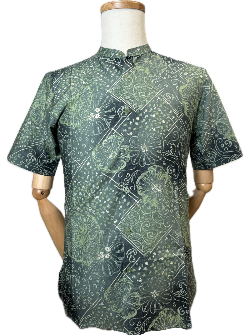 Oriental Bloom Mandarin Collar Batik