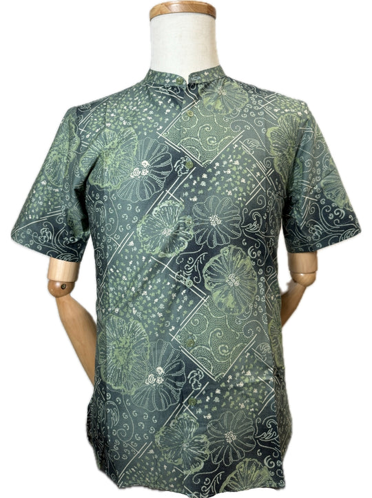 Oriental Bloom Mandarin Collar Batik