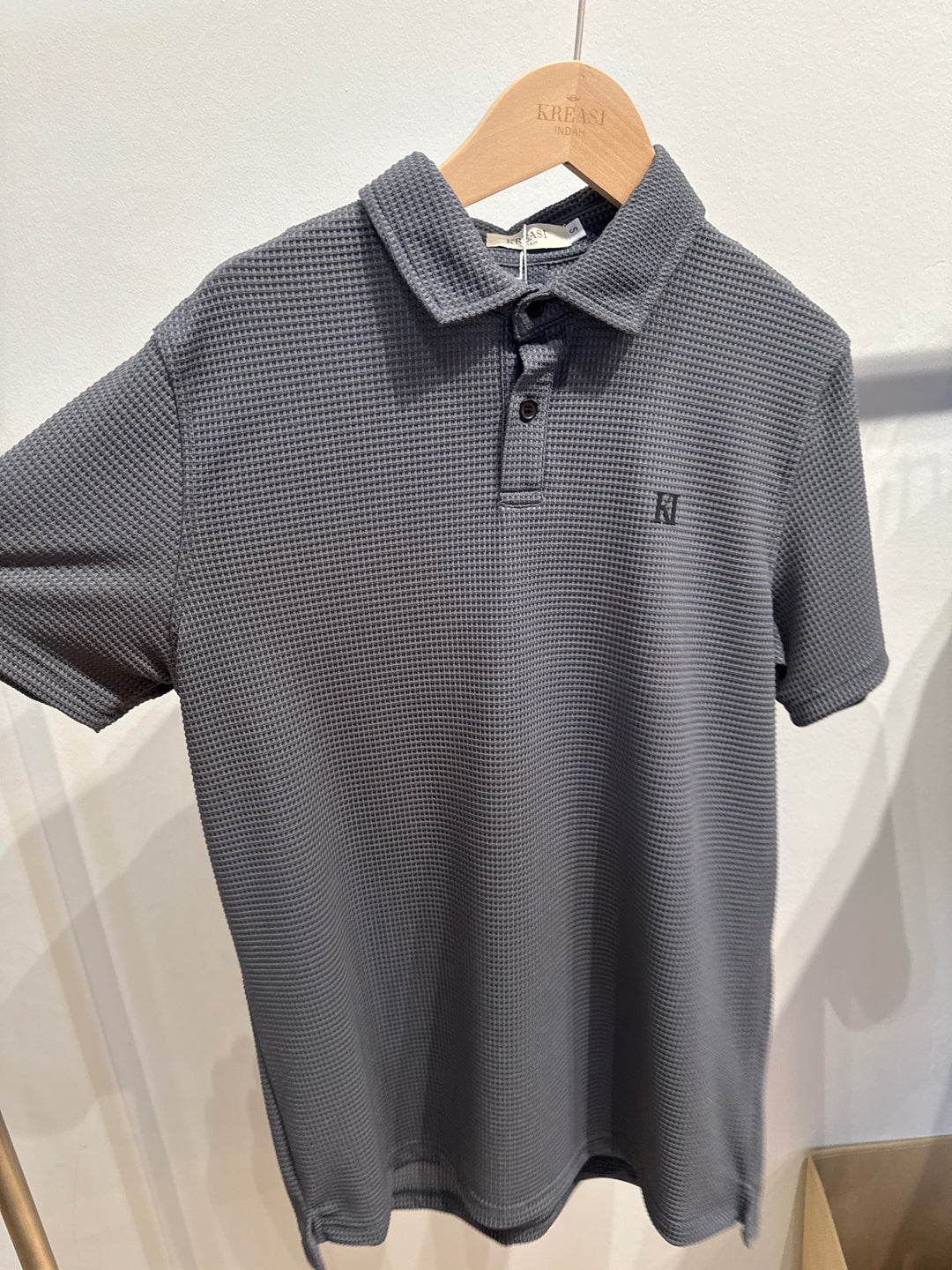 Textured Plain Polo