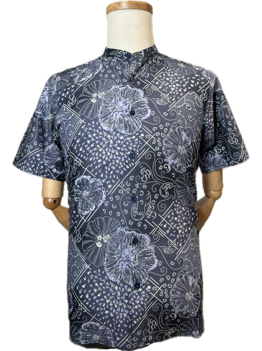 Oriental Bloom Mandarin Collar Batik