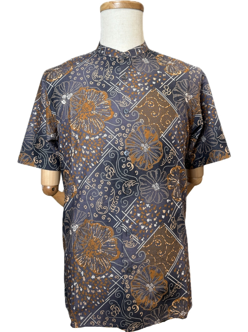 Oriental Bloom Mandarin Collar Batik