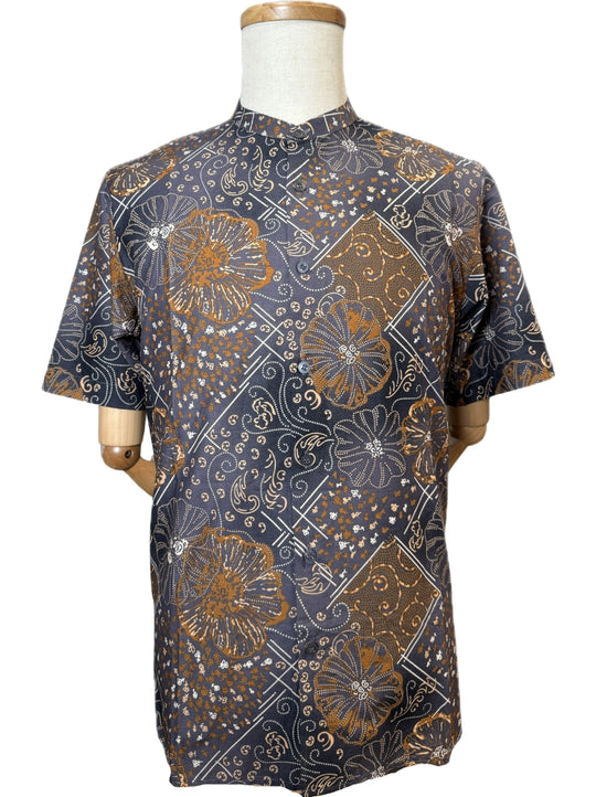 Oriental Bloom Mandarin Collar Batik
