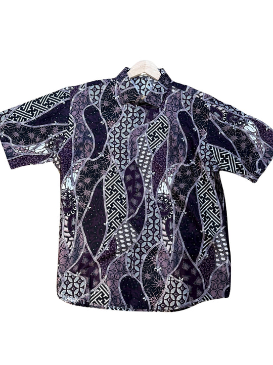 Twilight Currents - Short Sleeve Batik Shirt