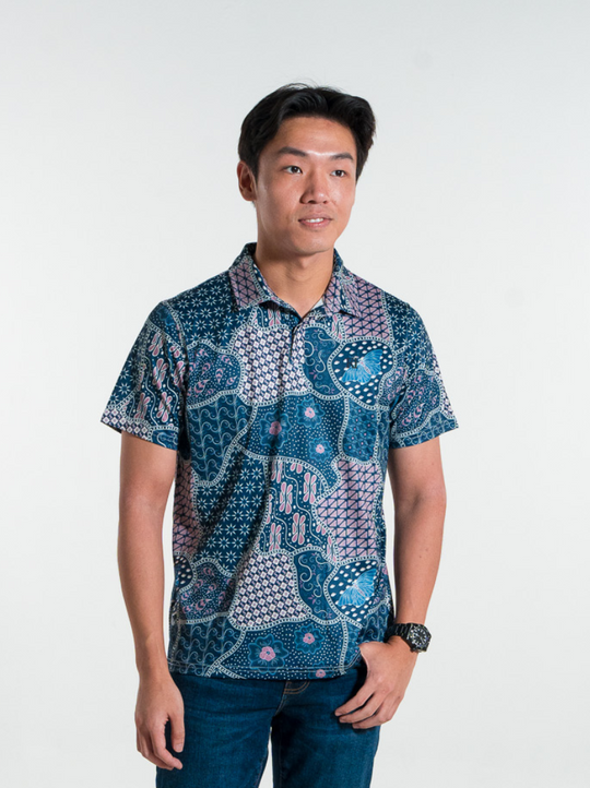 Mystic Flutter Batik Polo Tee