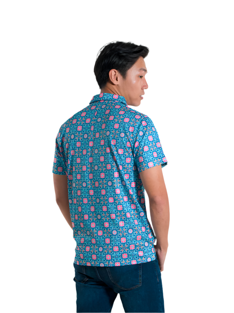 Petal Bloom Batik Polo Tee