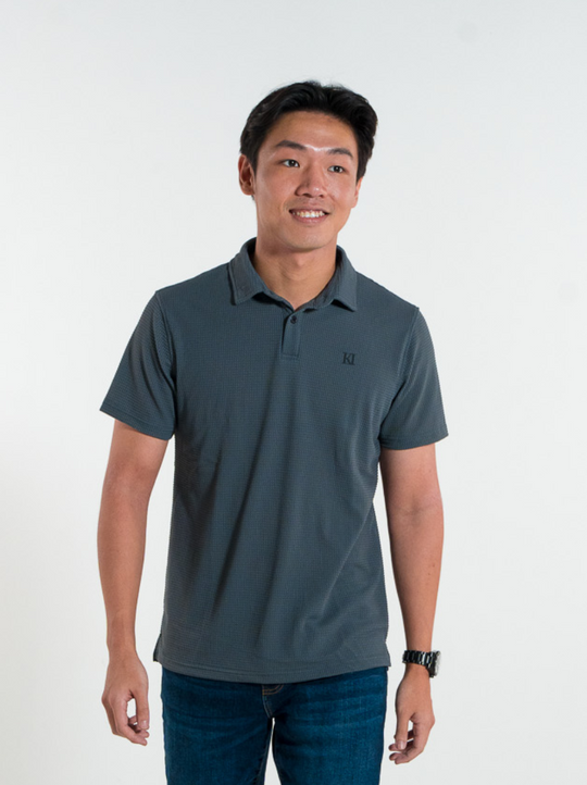 Textured Plain Polo